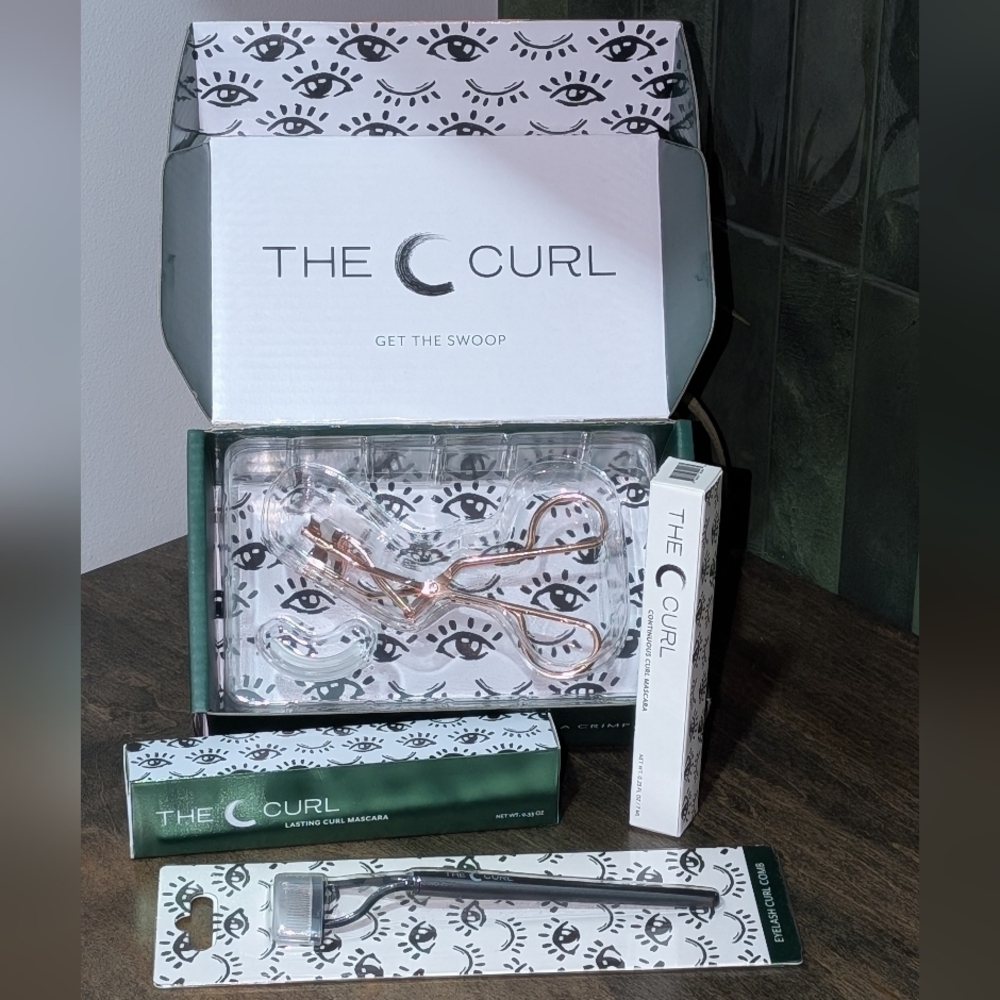 Lash Curler, Comb, Mascara Set New!